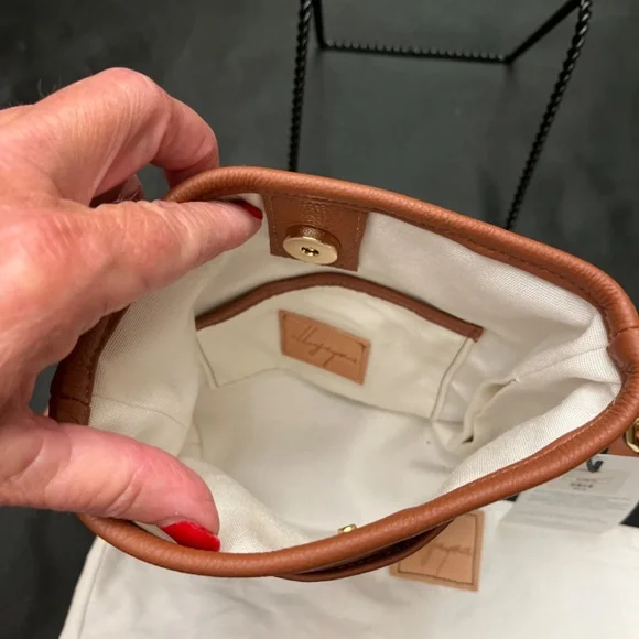 NWT, Beautiful, Hand Crafted Leather, Small Bucket Bag by AllieJaymes. - Picture 11 of 16